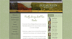 Desktop Screenshot of holmgreenmortuaryinc.com