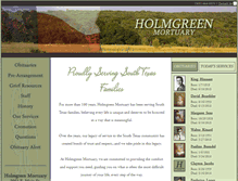 Tablet Screenshot of holmgreenmortuaryinc.com